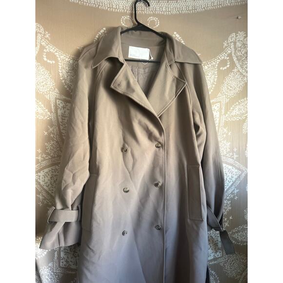 OAK + FORT Oversized Trench Coat in Brindle - Picture 5 of 11